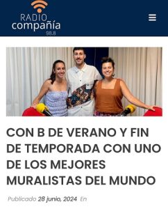 Sbah radio compañía con B de verano y fin de temporada con uno de los mejores muralistas del mundo